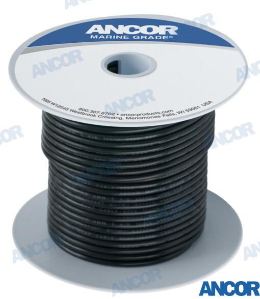 CABLE MARINO 18 AWG (0,8MM²) NEGRO 152 M
